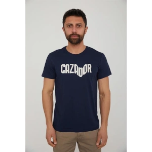 Bisiklet Yaka Baskılı Erkek T-Shirt