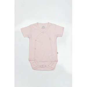 Bistyle Organik Natural Basic Style Kruvaze Yarım Kol Body Bs17101 Pembe