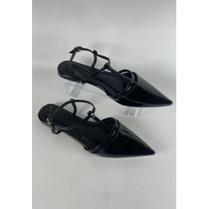 Canca Siyah Rugan Babet Ayakkabı