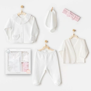 Cuddly Bunny Bear 5li Hastane Çıkışı Ecru Pink