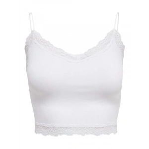 Dantel Yaka İp Askılı Crop