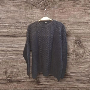 Desenli Örgü Oversize Kadın Kazak