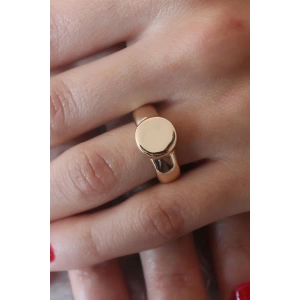 Gold Renk Daire Model Kadın Yüzük