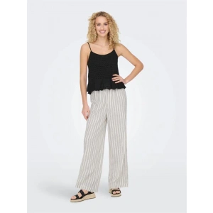 Ham Keten Yüksek Bel Pantolon