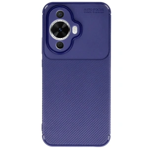 Huawei Nova 12S Kılıf Auto Focus Karbon Kapak - Lacivert