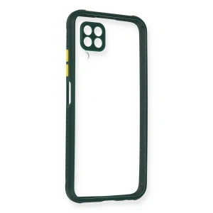 Huawei P40 Lite Kılıf Miami Şeffaf Silikon - Koyu Yeşil