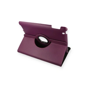 iPad 4 9.7 Kılıf 360 Tablet Deri Kılıf - Mürdüm