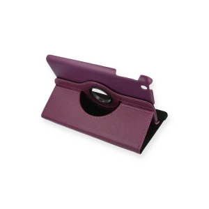 iPad Mini 1 Kılıf 360 Tablet Deri Kılıf - Mürdüm