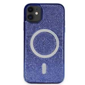 iPhone 11 Kılıf Diamond Magsafe Kapak - Lacivert