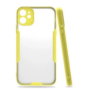 iPhone 11 Kılıf Platin Silikon - Sarı