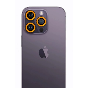 iPhone 12 Pro Max Neon Fosforlu Kamera Lens - Sarı