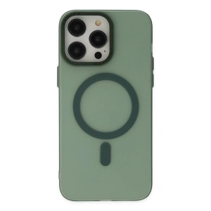 iPhone 13 Pro Kılıf Lodos Magneticsafe Mat Kapak - Köknar Yeşili