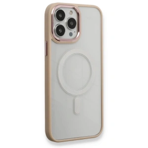 iPhone 13 Pro Max Kılıf Room Magneticsafe Silikon - Pudra