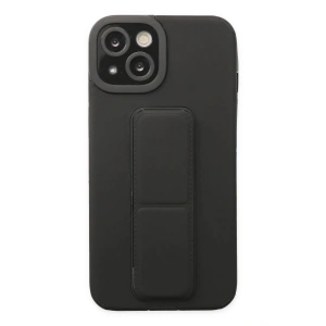 iPhone 14 Plus Kılıf Mega Standlı Silikon - Siyah