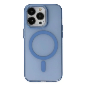 iPhone 14 Pro Kılıf Lodos Magneticsafe Mat Kapak - Sierra Blue