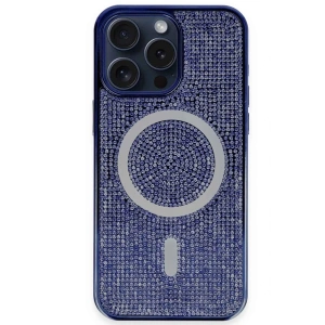 iPhone 14 Pro Max Kılıf Diamond Magsafe Kapak - Lacivert