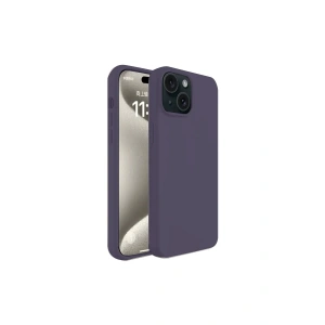 iPhone 15 Kılıf First Silikon - Mürdüm