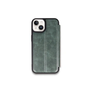 iPhone 15 Kılıf Flip Cover - Koyu Yeşil