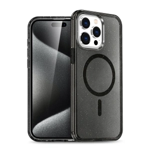 iPhone 15 Pro Kılıf Glow Magsafe Kapak - Siyah