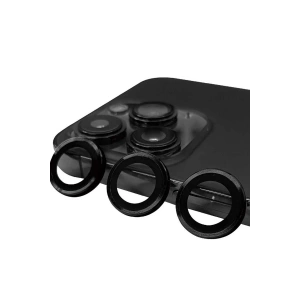 iPhone 15 Pro Raze Metal Kamera Lens - Siyah