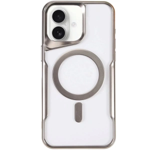 iPhone 16 Kılıf Boyi Magsafe Silikon Kapak - Gümüş