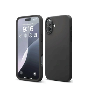 iPhone 16 Kılıf Nano içi Kadife Silikon - Siyah