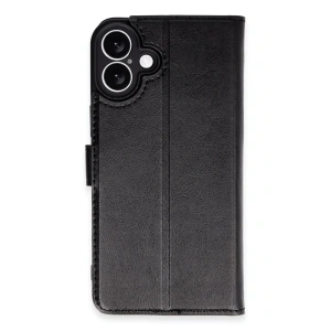 iPhone 16 Kılıf Trend S Plus Kapaklı Kılıf - Siyah