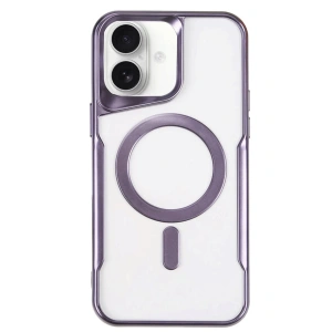 iPhone 16 Plus Kılıf Boyi Magsafe Silikon Kapak - Derin Mor