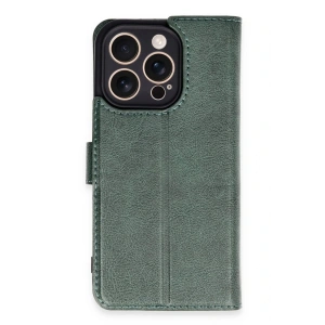 iPhone 16 Pro Kılıf Trend S Plus Kapaklı Kılıf - Yeşil