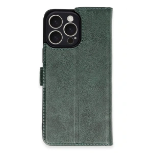 iPhone 16 Pro Max Kılıf Trend S Plus Kapaklı Kılıf - Yeşil