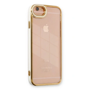 iPhone 6 Kılıf Liva Lens Silikon - Beyaz