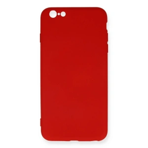 iPhone 6 Plus Kılıf Nano içi Kadife Silikon - Kırmızı