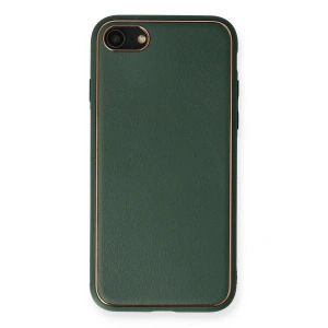 iPhone 7 Kılıf Coco Deri Silikon Kapak - Yeşil
