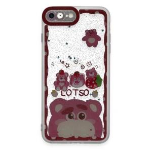 iPhone 7 Kılıf Sweet Desenli Silikon Kapak - Pembe