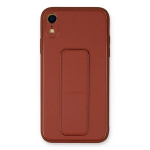 iPhone XR Kılıf Coco Deri Standlı Kapak - Fuşya