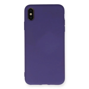 iPhone XS Max Kılıf Nano içi Kadife Silikon - Mor