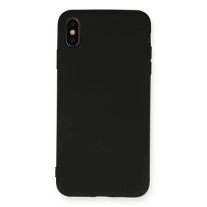iPhone XS Max Kılıf Nano içi Kadife Silikon - Siyah