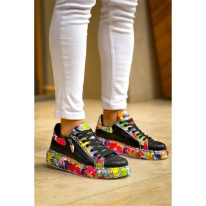 Kb-02  Kuback Bağcıklı Crocodile Siyah Kırmızı Günlük Erkek Ayakkabı