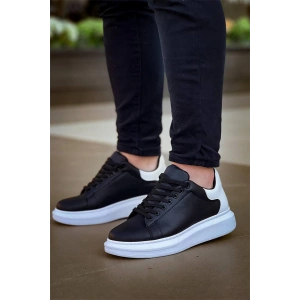 Kb-X500  Kuback  Bağcıklı Siyah Beyaz  Günlük Erkek Ayakkabı