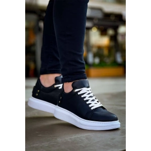 Kb047  Kuback Siyah Cilt Günlük Erkek  Ayakkabı