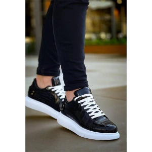 Kb047  Kuback Siyah Crocodile Günlük Erkek  Ayakkabı