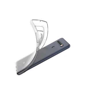 LG K61 Kılıf Lüx Şeffaf Silikon - Şeffaf