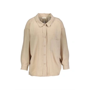 M35247 Oversıze Kadın Gömlek Bej
