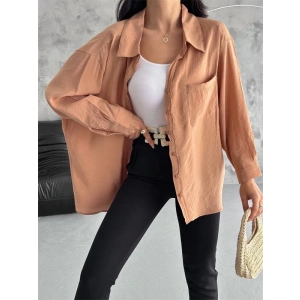 Modal Oversize Cepli Gömlek