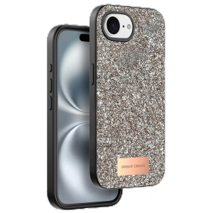 Onegif Apple iPhone 16E Bright Simli Kapak - Gold