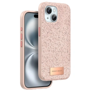 Onegif iPhone 15 Plus Bright Simli Kapak - Pembe