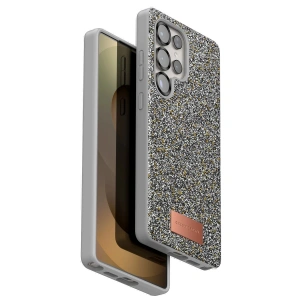 Onegif Samsung Galaxy S25 Ultra Bright Simli Kapak - Gümüş