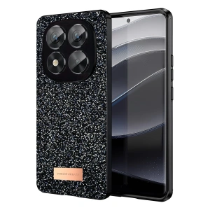 Onegif Xiaomi Redmi Note 14 Pro 5G Bright Simli Kapak - Siyah