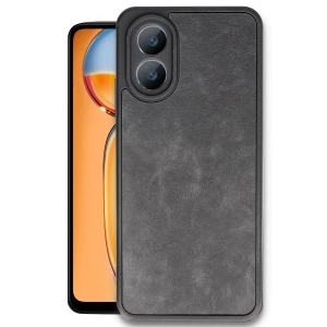 Oppo A38 Kılıf Aras Deri Kapak - Siyah