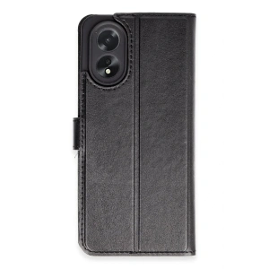 Oppo A38 Kılıf Trend S Plus Kapaklı Kılıf - Siyah